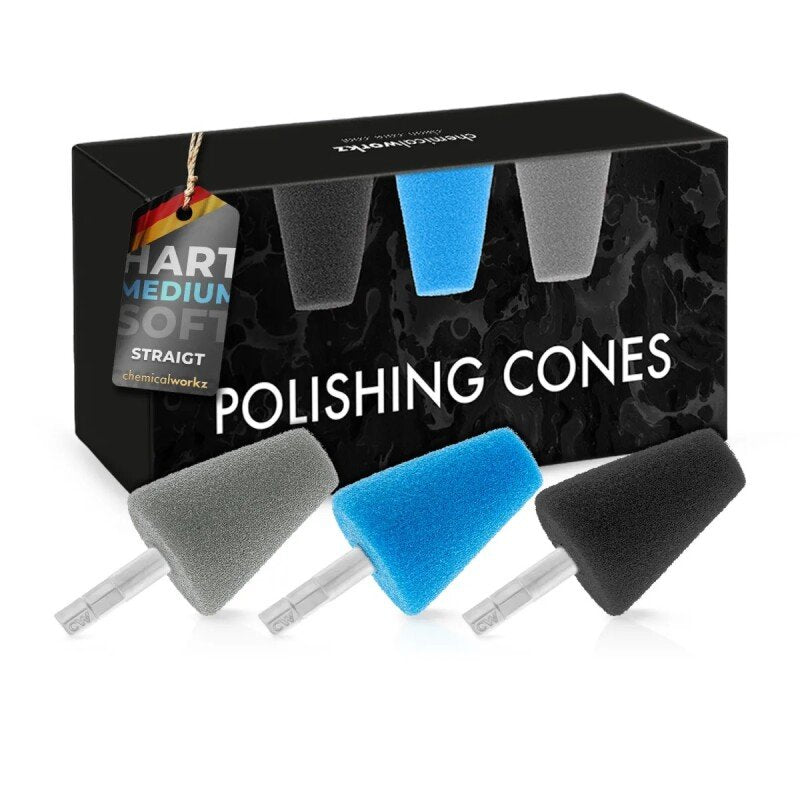 CHEMICALWORKZ POLISHING CONE STRAIGT 3gab. - Pulēšanas konusu komplekts