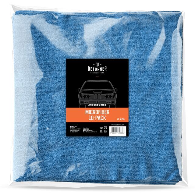 Mikrošķiedras lupatiņa - DETURNER CERAMIC Laser Cut BLUE 40x40cm 10pcs (10gab.) Image