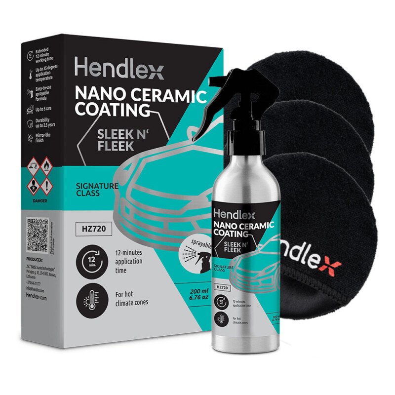 HENDLEX SLEEK & FLEEK 200ml - Virsbūves keramiskais pārklājums