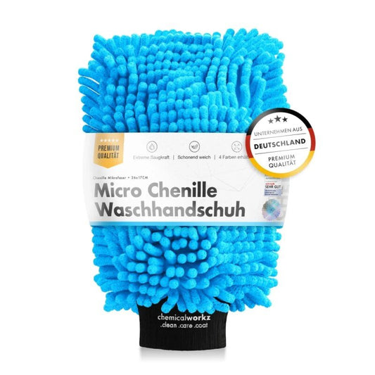 CHEMICALWORKZ CHENILLE WASH MITT BLUE - Mikrošķiedras mazgāšanas cimds