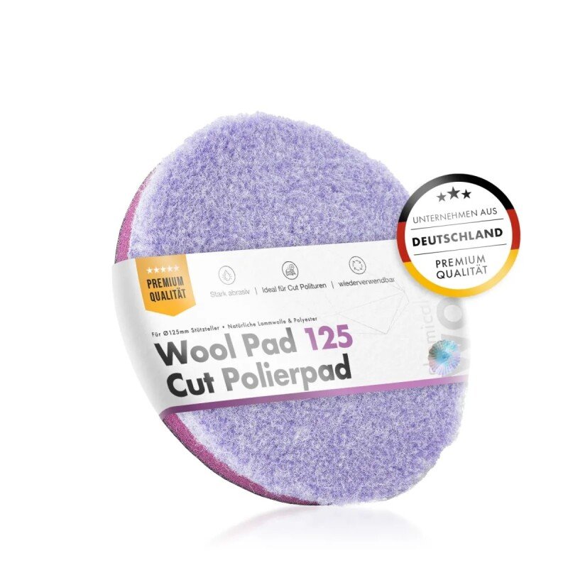 CHEMICALWORKZ WOOL CUTTING PERFORMANCE PAD 125mm - Vilnas pulēšanas ripa