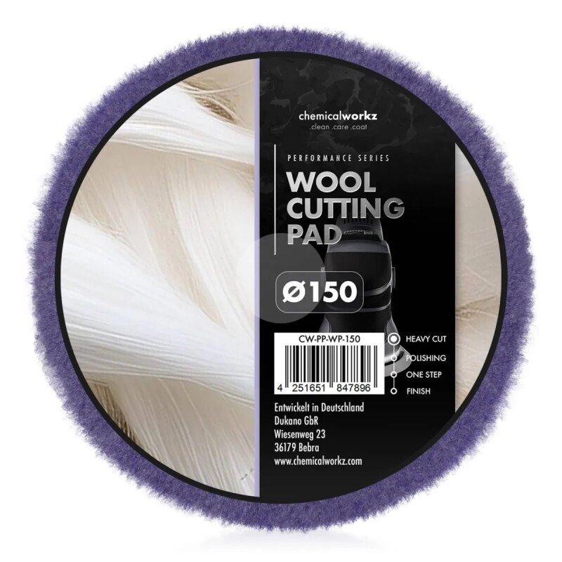 CHEMICALWORKZ WOOL CUTTING PERFORMANCE PAD 150mm - Vilnas pulēšanas ripa
