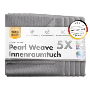 CHEMICALWORKZ INTERIOR PEARL WEAVE TOWEL 420GSM 40x40cm 5gab. - Mikrošķiedras lupatiņa