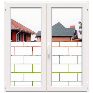 Koristeellinen valkoinen mattakalvo ikkunoihin (DECO10)