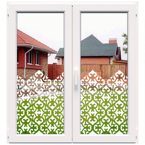 Koristeellinen valkoinen mattakalvo ikkunoihin (DECO12)