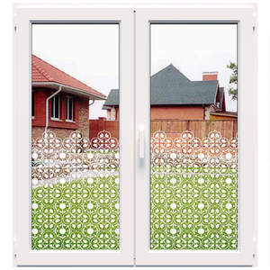 Koristeellinen valkoinen mattakalvo ikkunoihin (DECO14)