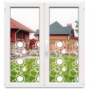 Decorative white frosted window film (DECO25) 
