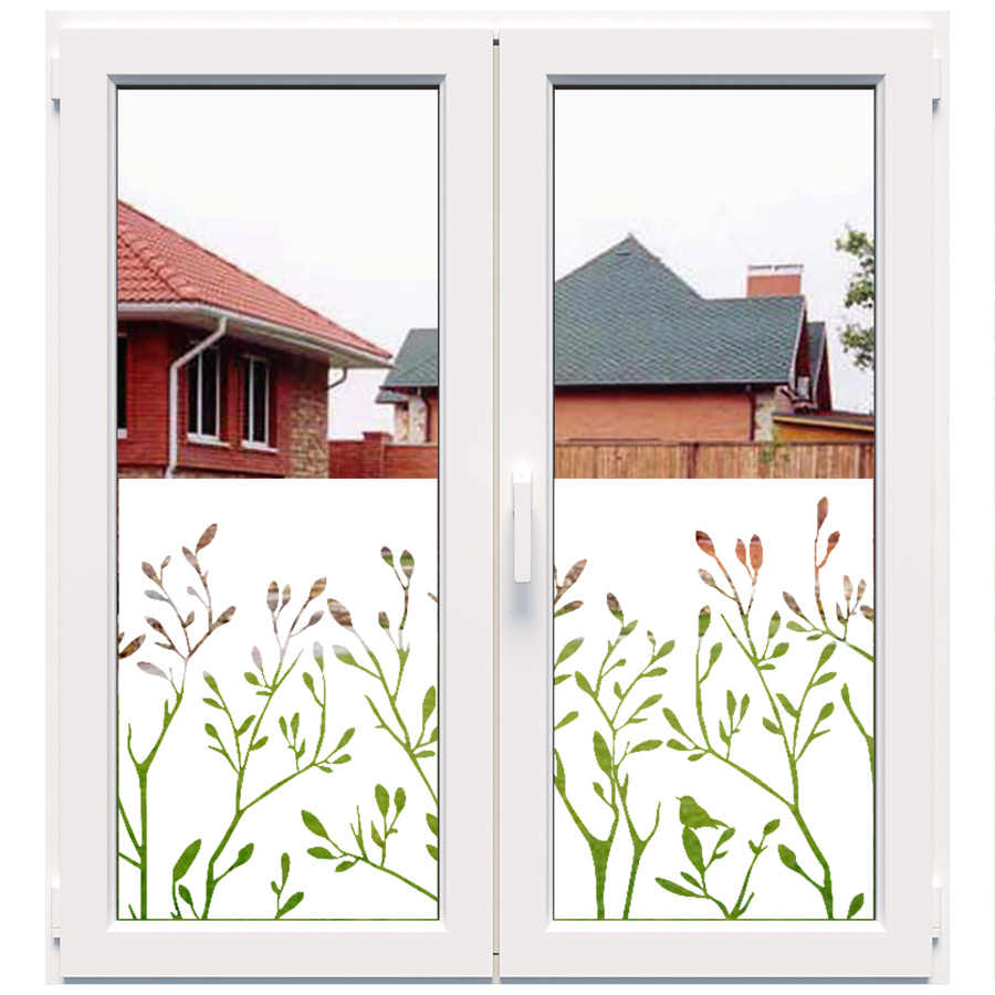 Dekoratīva balta matēta plēve logiem (DECO36) Image