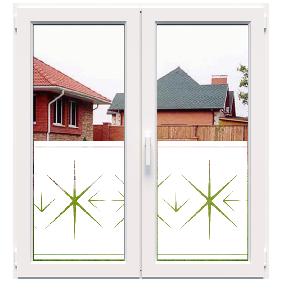 Dekoratīva balta matēta plēve logiem (DECO45) Image