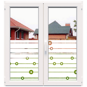 Koristeellinen valkoinen mattakalvo ikkunoihin (DECO5)