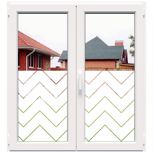 Koristeellinen valkoinen mattakalvo ikkunoihin (DECO8)