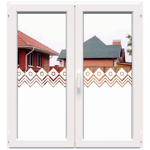 Koristeellinen valkoinen mattakalvo ikkunoihin (DECO9)