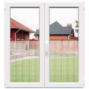 Dekoratyvinė balta matinė plėvelė langams (DECO24)