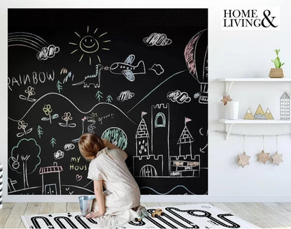 Tāfeļu plēve zīmēšanai ar krītu (Melna) Image